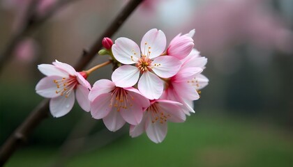 A close-up of fresh spring blossoms with delicate petals in soft pastel colors, symbolizing new beginnings and the beauty of nature’s renewal during the season.