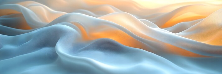 Obraz premium A texture of silk fabric rippling gently in soft light.