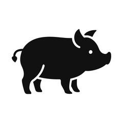 pig silhouette icon vector design