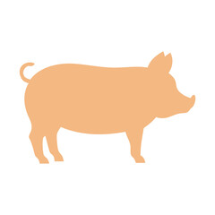 pig silhouette icon vector design