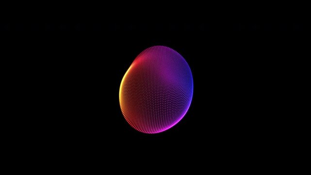metamorphose of amorphous pink shape from particles, abstract animation of future shape, 4K live wallpaper