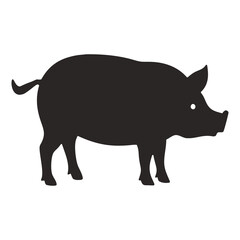 pig silhouette icon vector design