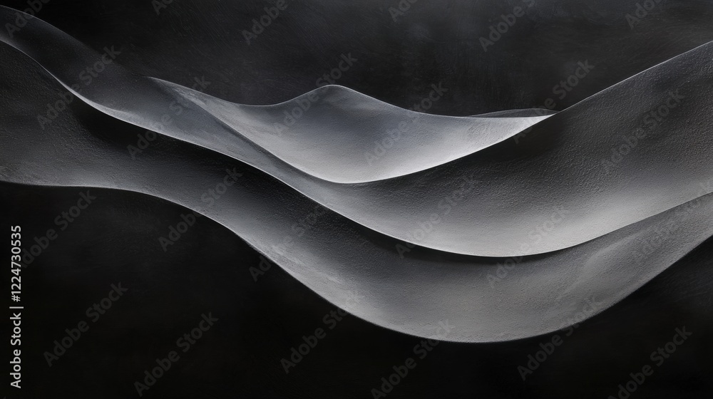 Canvas Prints a black and white photo of a mountain range with a white line running through it