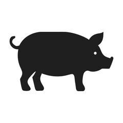 pig silhouette icon vector design