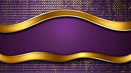Obraz premium Abstract Purple Gold Wave Design Background