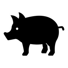 pig silhouette icon vector design