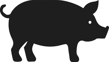 pig silhouette icon vector design