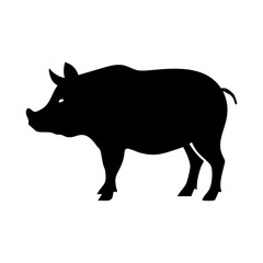 pig silhouette icon vector design