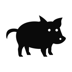 pig silhouette icon vector design