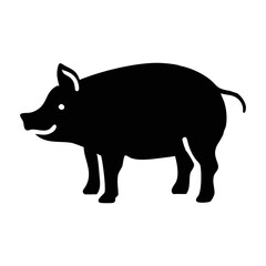 pig silhouette icon vector design