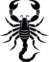 scorpion silhouette graphic vector illustration