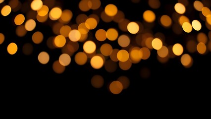 Isolate Colorful Light Bulb Bokeh Black Background