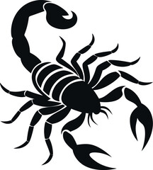scorpion silhouette graphic vector illustration