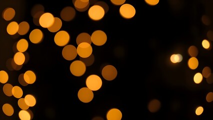 Isolate Colorful Light Bulb Bokeh Black Background