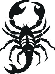 scorpion silhouette graphic vector illustration