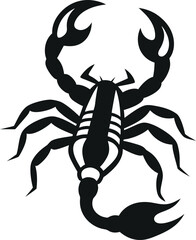 scorpion silhouette graphic vector illustration
