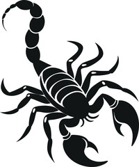 scorpion silhouette graphic vector illustration