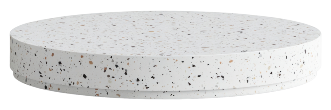 PNG Circle podium White terrazzo contemporary minimal product. - Powered by Adobe