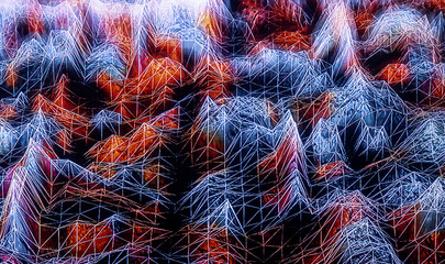 Detailed macro photography of LCD monitor showing intricate pixels and patterns
