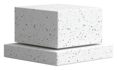 PNG Cubic podium White terrazzo contemporary white style.