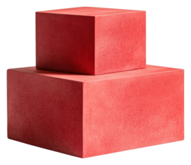 PNG Cubic podium red minimalist letterbox furniture.