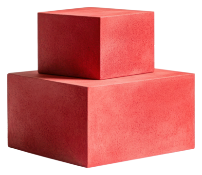 PNG Cubic podium red minimalist letterbox furniture.