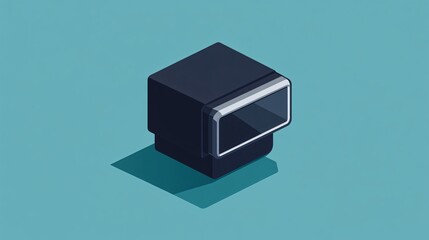 Immersive Virtual Reality Cube Icon for Technology Conceptual Design