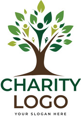 Inspiring Charity Logo with Tree of Life Design