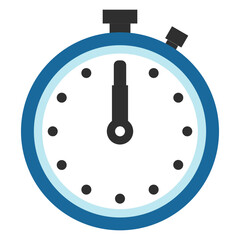 Stopwatch Clipart Illustration | Minimalistic Timer Isolated on White Background