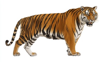 Obraz premium Siberian tiger wild. Generative AI