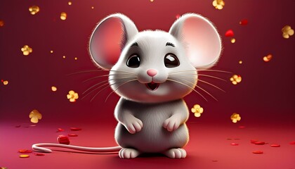 Niedliche s&uuml;&szlig;e Maus