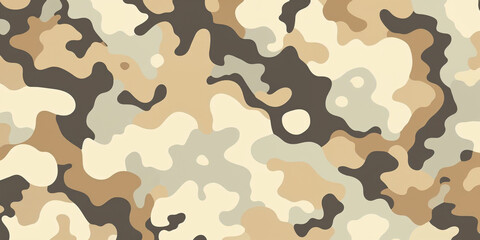 Naklejka premium Illustration of camouflage seamless pattern, military pattern