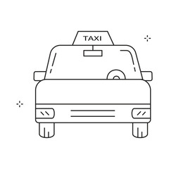Taxi Vehicle City Commuting Vector Icon Design