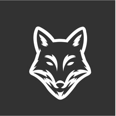 fox, animal, illustration, cartoon, art, drawing, design, vector, clever, eyes, cleverpet, black&white, wolf, sports, fur, black, face, animals, pets, wild, dangerous, attractive, cat, cute, kitty, ti