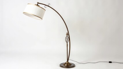 Arc Floor Lamp with Fabric Shade