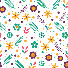 Colorful floral seamless pattern.