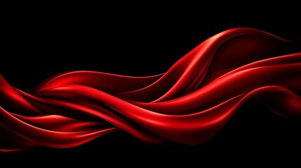 Fototapeta premium Elegant Red Silk Fabric Swirling Design