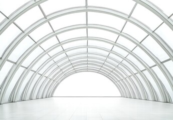 Fototapeta premium The image is a large, white building with a curved roof