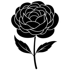 rose silhouette vector icon illustration , rose vector