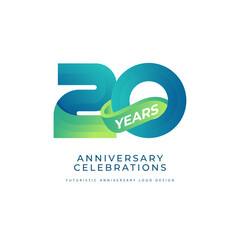 20 years anniversary celebrations logo concept