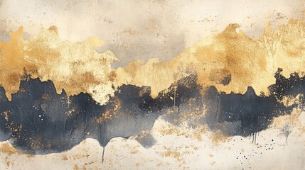 Watercolor gold background. Generative AI