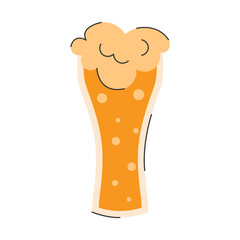 Glass of beer for St. Patrick's Day. Vector illustration.