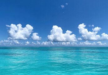 Obraz premium The sky is blue and the water is calm