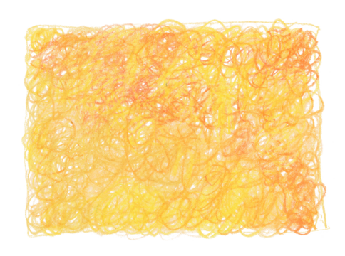 Png Yellow, orange Hand drawn scrawl sketch line hatching frame. Pen, pencil, pastel art grunge texture stain on transparent background.