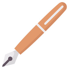 ink pen vector flat icon