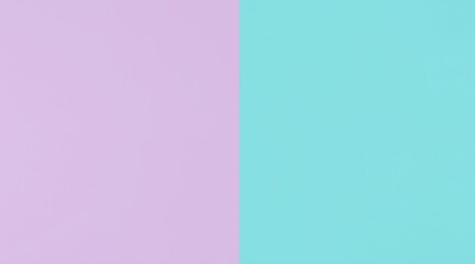 Obraz premium Minimalist split background with pastel purple and teal colors for a modern, soothing look