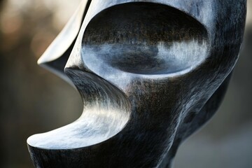 Modern Abstract Sculpture Closeup