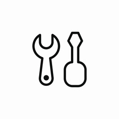 Tools repair service icon vector sign