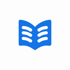 Book reading education icon vector sign