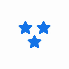 Star rating review icon vector sign